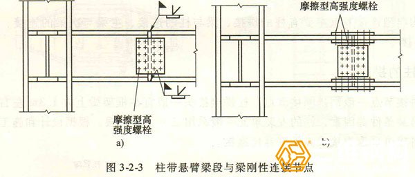 柱帶懸臂梁段與梁剛性連接節(jié)點(diǎn)